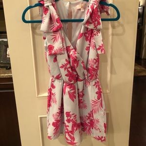 Baby Blue and Pink Girls Romper